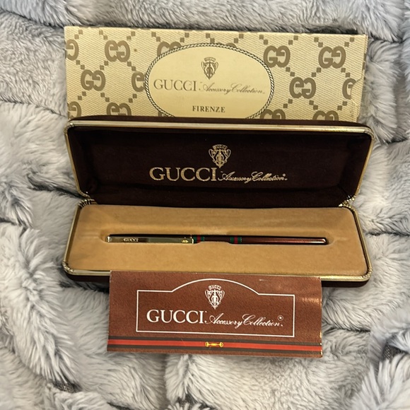 Vintage Gucci Ballpoint Pen Sherry Line, In Case With Box, NWOT - Picture 2 of 16